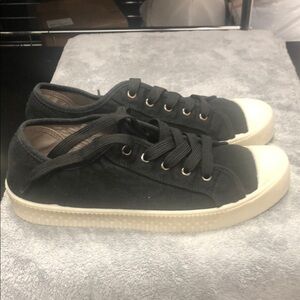 All Saints Black and Cream Sneakers